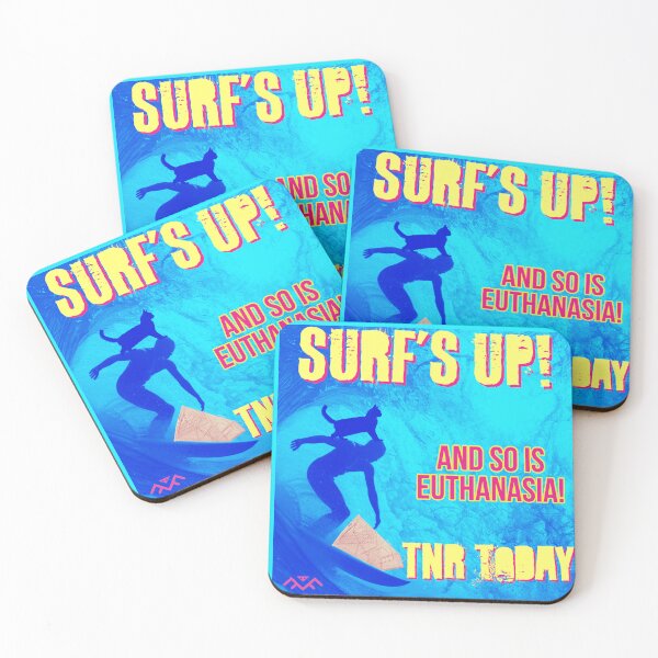 Item preview, Cat TNR Poster Surf’s Up!  designed and sold by 1Felinophile.
