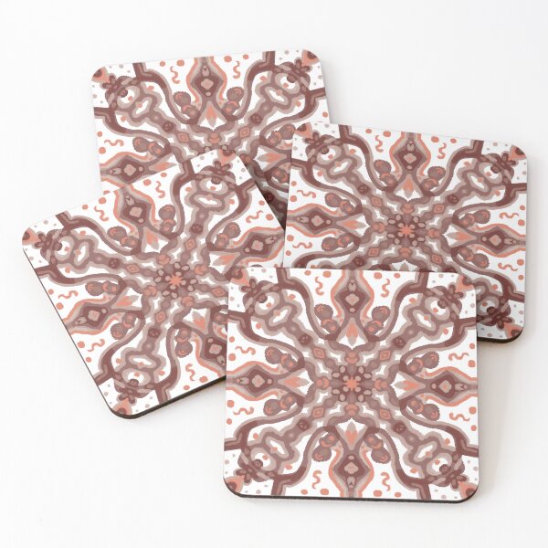 Item preview, Repeating Colorful Mandala Design - Painted Maroon Lattice designed and sold by mikaylawiser.