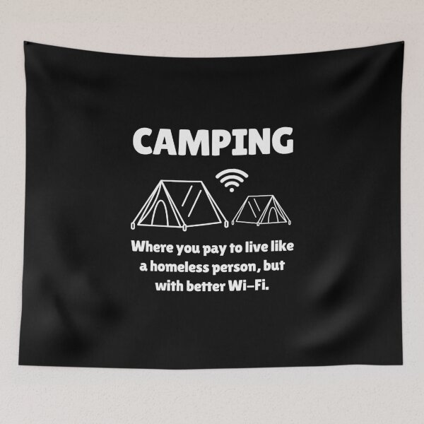 Item preview, Camping funny design typography in adventure designed and sold by Be-Adventurous.