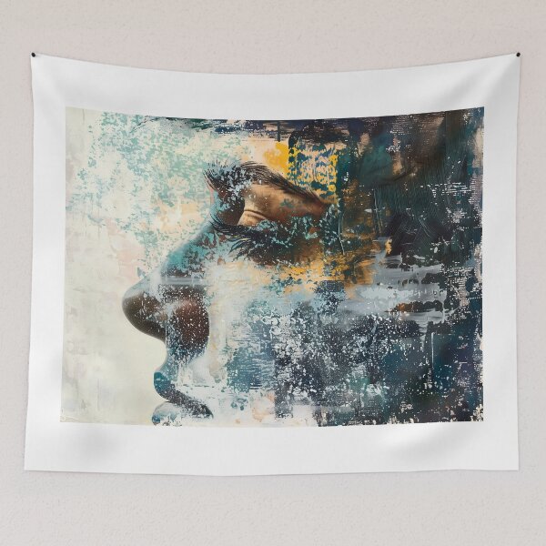 Item preview, Abstract woman profile portrait designed and sold by KarloCuki.