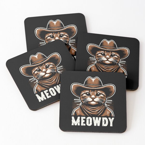 Item preview, Meowdy Cat in Cowboy Hat designed and sold by RareBunny.