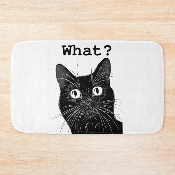 Item preview, What? Black cat with cattitude designed and sold by InkishDelight.