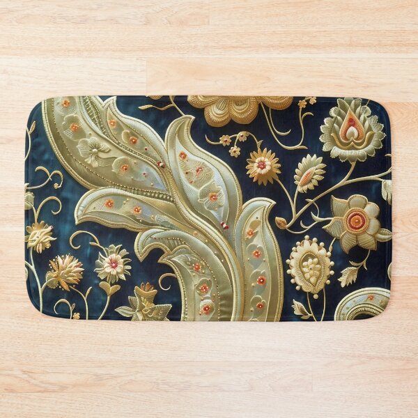 Item preview, Golden Embroidery on Sapphire Velvet designed and sold by stevepmp.