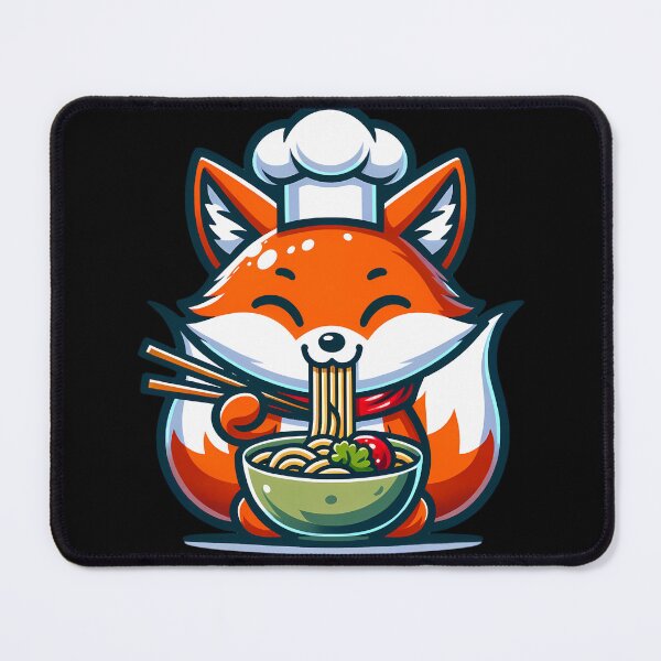 Item preview, Fox Eating Ramen designed and sold by PeelZinc.