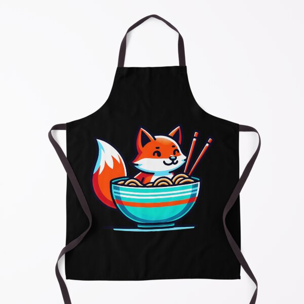 Item preview, Fox Eating Ramen designed and sold by PeelZinc.