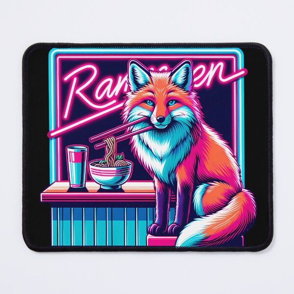 Item preview, Fox Eating Ramen designed and sold by PeelZinc.