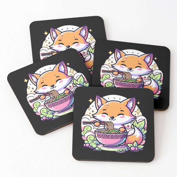 Item preview, Fox Eating Ramen designed and sold by PeelZinc.