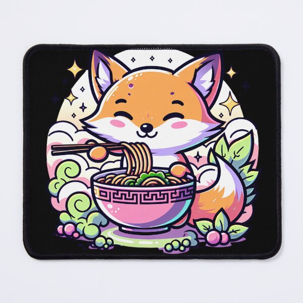 Item preview, Fox Eating Ramen designed and sold by PeelZinc.