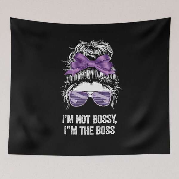 Item preview, NOT BOSSY THE BOSS lady hairbun confident strong ambitious designed and sold by w1ckerman.