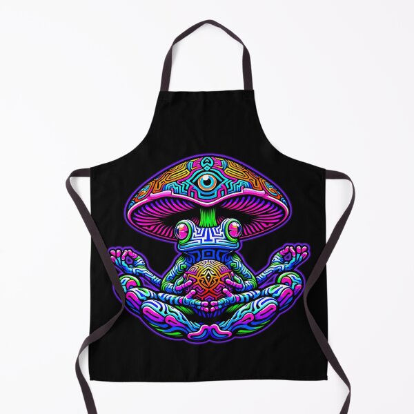 Item preview, Meditating Mushroom Frog designed and sold by Tryptaminehills.