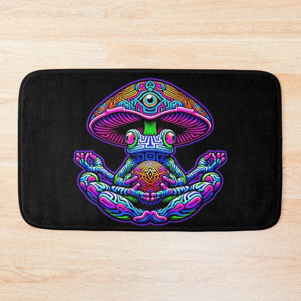 Item preview, Meditating Mushroom Frog designed and sold by Tryptaminehills.
