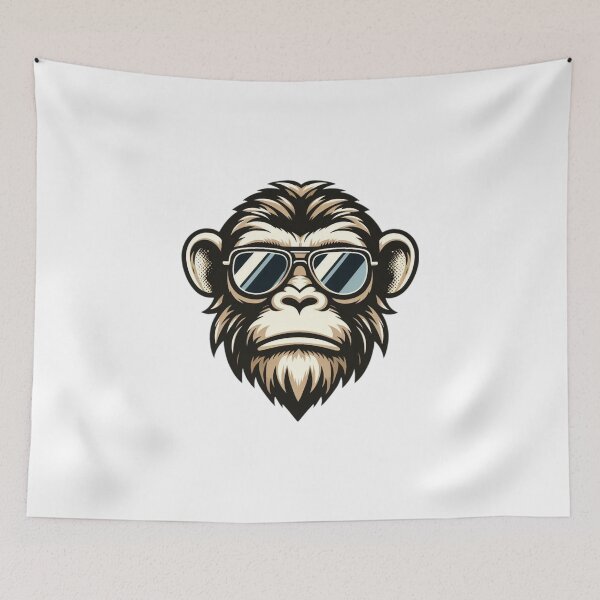 Item preview, Cool Monkey Wearing Sunglasses, Cute Monkey Cliparts, Cute Animals designed and sold by SnuggleSafari.