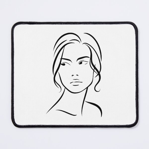 Item preview, One line woman face drawing, Single line art designed and sold by MusesWhispers.