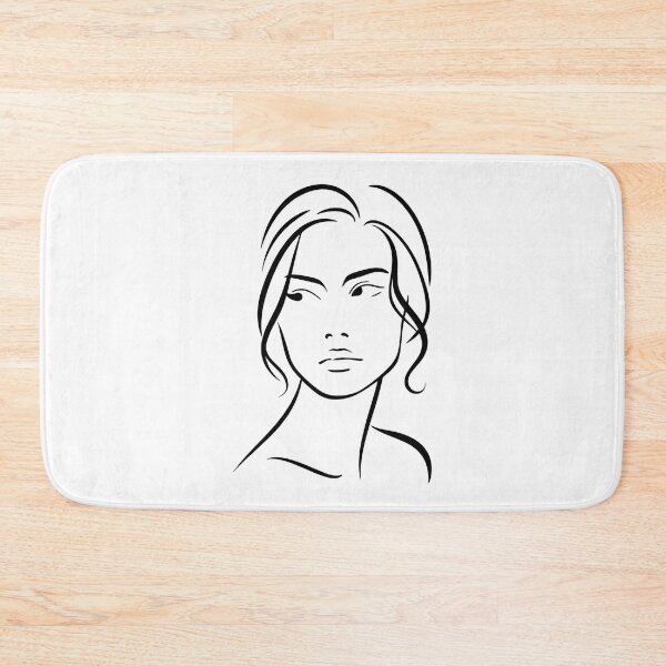 Item preview, One line woman face drawing, Single line art designed and sold by MusesWhispers.