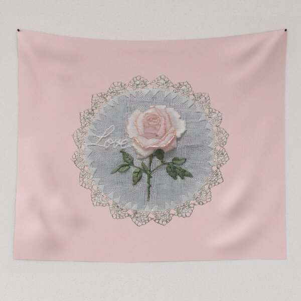Artikelvorschau, Shabby Chic bestickte Rose entworfen und verkauft von SloganExpress.