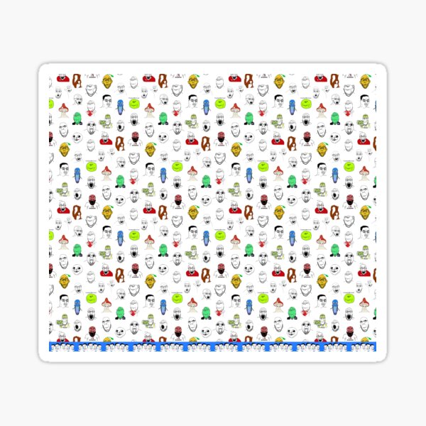 Vista previa del artículo con la obra «Collage de Soyjak», diseñado y vendido por Velandrient.