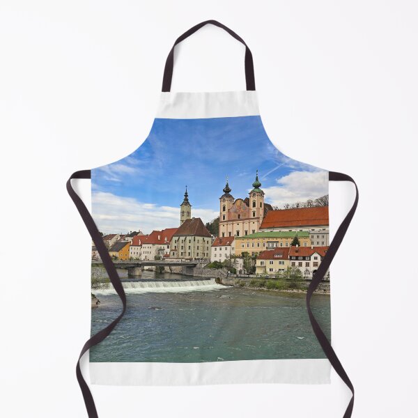 Item preview, Panoramic view of the dam and the Steyr city Austria designed and sold by goceris.