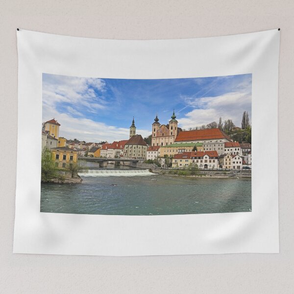 Item preview, Panoramic view of the dam and the Steyr city Austria designed and sold by goceris.
