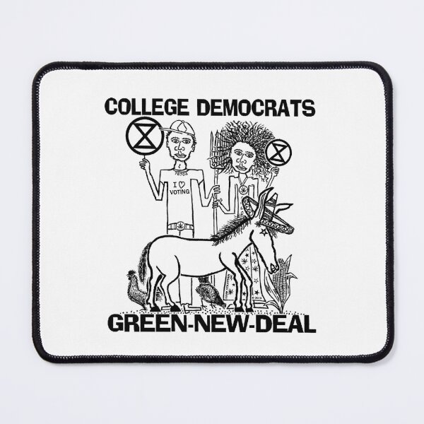 Item preview, COLLEGE DEMOCRATS ~ GREEN NEW DEAL ~ AFRO-MAN ~ AFRO-WOMAN ~ DONKEY ~ EXTINCTION SYMBOL ~ (V-6-117) designed and sold by RodeoMalibu.