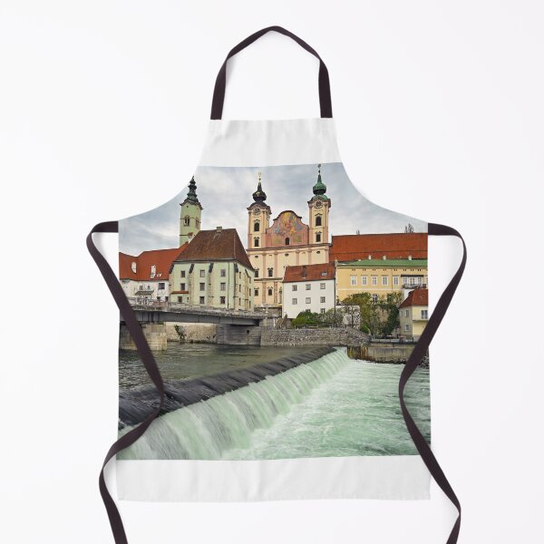 Item preview, Panoramic view of the dam and the Steyr city in Upper Austria designed and sold by goceris.