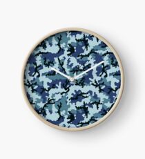 Navy camouflage Clock