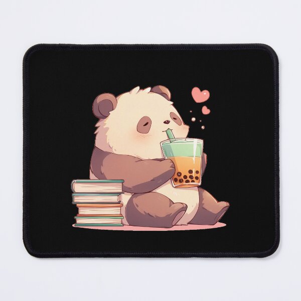 Item preview, Lazy Cute Panda Drinking Boba Bubble Tea Book Lover designed and sold by ShirtSpark.