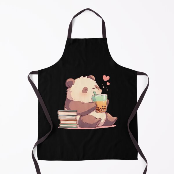 Item preview, Lazy Cute Panda Drinking Boba Bubble Tea Book Lover designed and sold by ShirtSpark.
