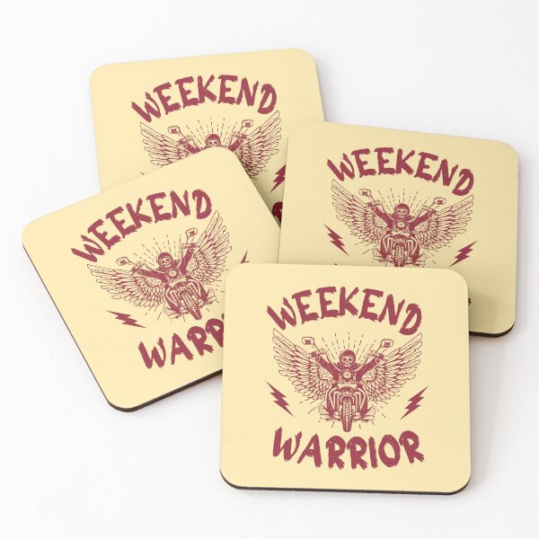 Item preview, Weekend warrior - funny biker - red print designed and sold by retropetrol.