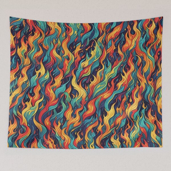Item preview, Abstract Colorful Flames Pattern designed and sold by calibrit.