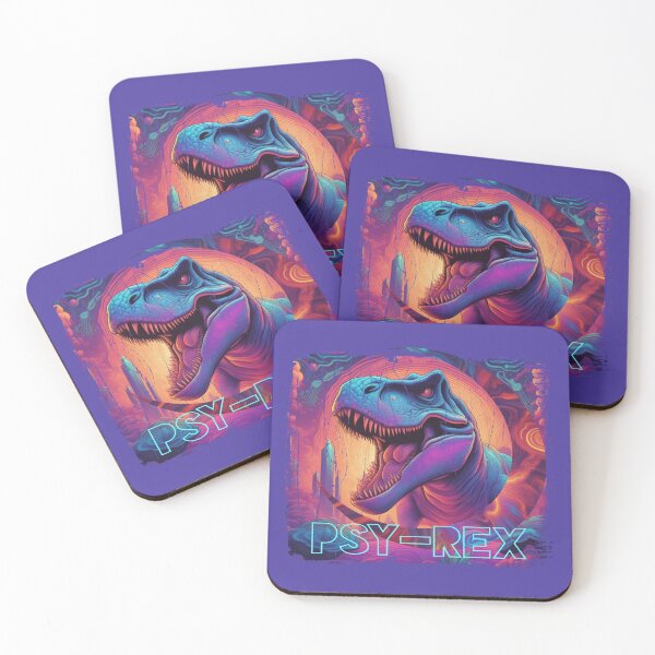 Item preview, Psy-Rex T-Rex Tyrannosaurus Rex psychedelic volcano designed and sold by Ecmoprints.
