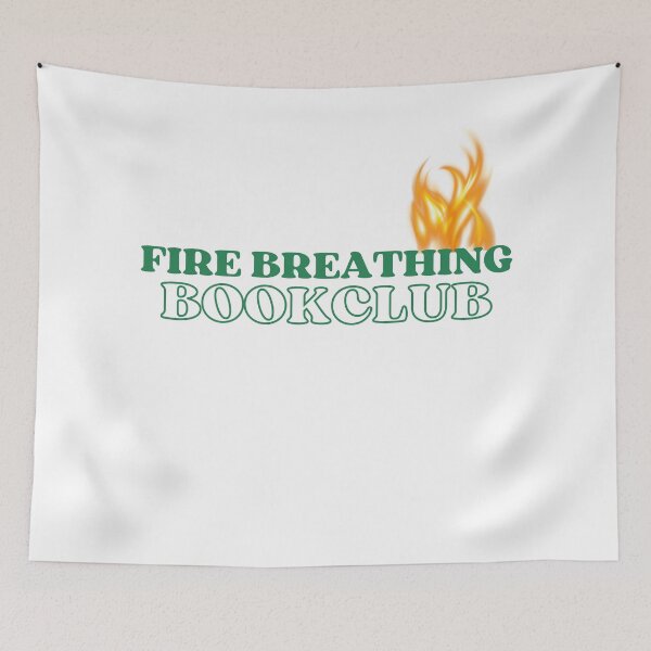 Item preview, Fire breathing bookclub designed and sold by BookishBlackbird Shop.