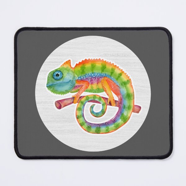 Item preview, Colorful Chameleon Watercolor Drawing designed and sold by LivingColorful.