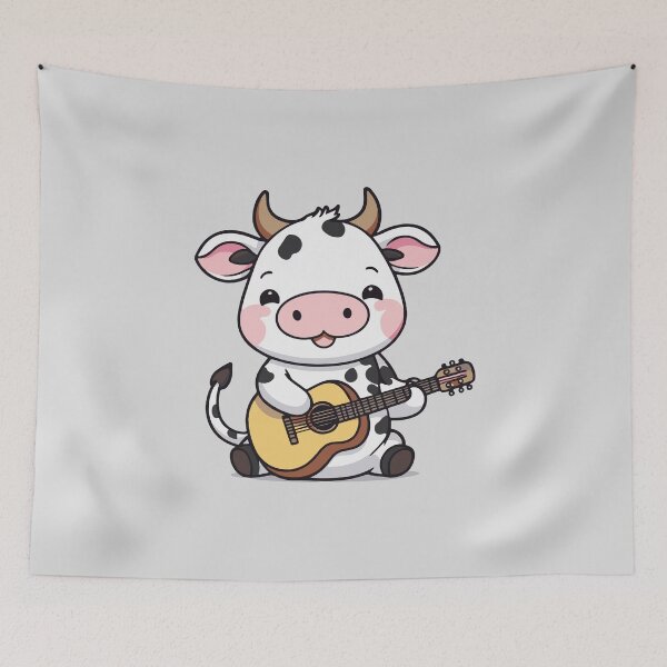 Item preview, Cow Playing Guitar designed and sold by Atlantico54.