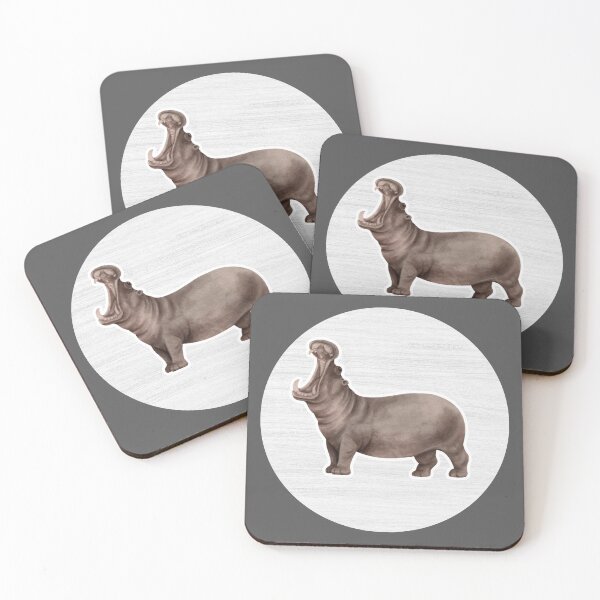 Item preview, Hippopotamus Watercolor Drawing designed and sold by LivingColorful.
