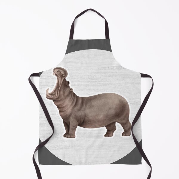Item preview, Hippopotamus Watercolor Drawing designed and sold by LivingColorful.
