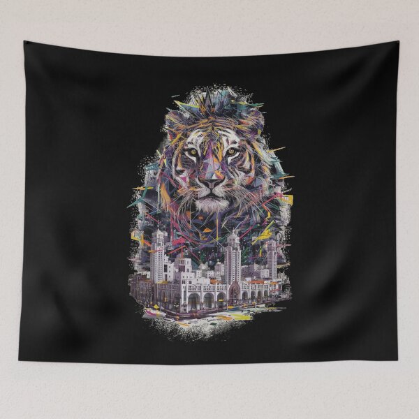 Item preview, Conceptual illustration- tiger and city designed and sold by WildernessTints.