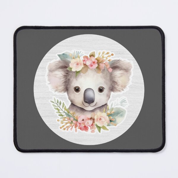 Item preview, Cute Koala Watercolor Drawing with Flowers designed and sold by LivingColorful.