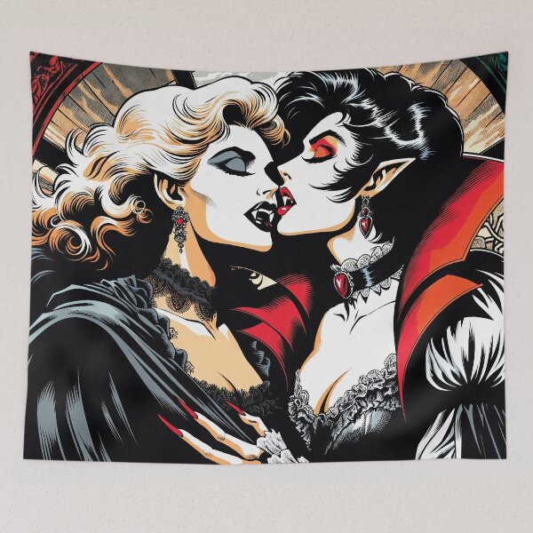 Aperçu de l'œuvre Gothic Vampire Glamour - Étreinte passionnante de la nuit créée et vendue par Very Peculiar.