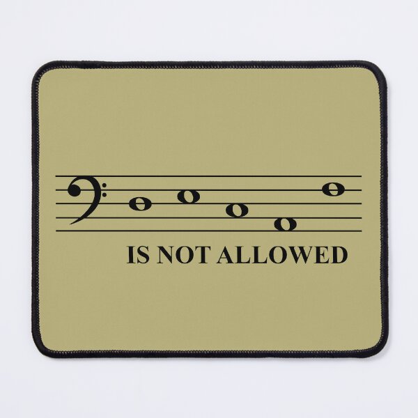 Item preview, D E C A F is not allowed (bass clef, black) designed and sold by SolidEarthArt.