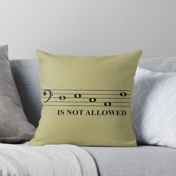 Item preview, D E C A F is not allowed (bass clef, black) designed and sold by SolidEarthArt.