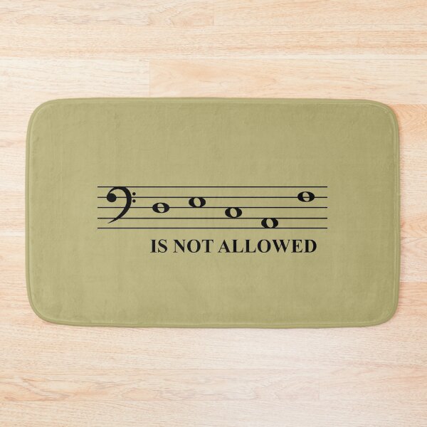 Item preview, D E C A F is not allowed (bass clef, black) designed and sold by SolidEarthArt.