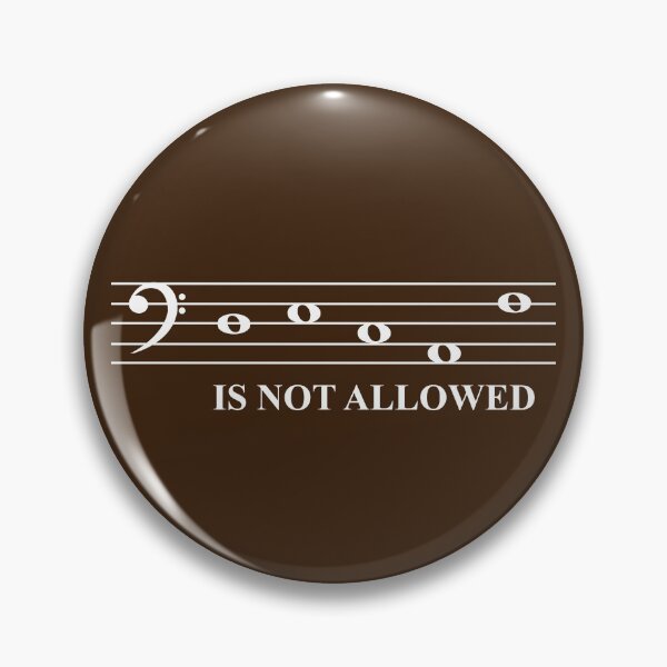Item preview, D E C A F is not allowed (bass clef, white) designed and sold by SolidEarthArt.