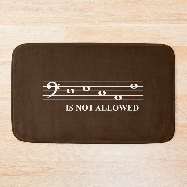 Item preview, D E C A F is not allowed (bass clef, white) designed and sold by SolidEarthArt.