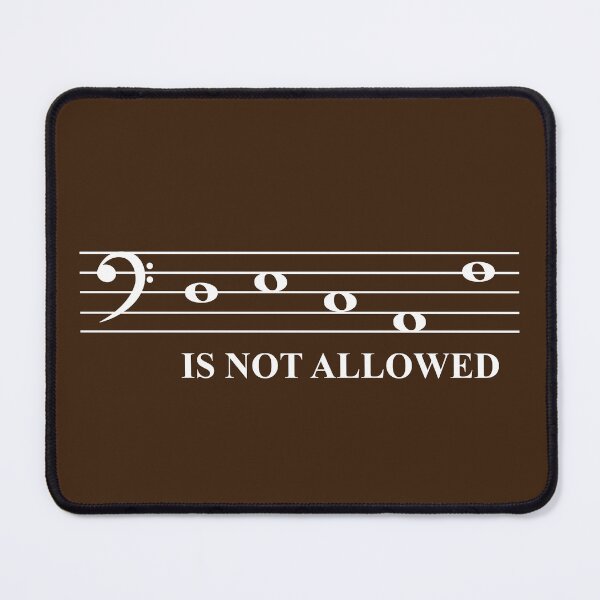 Item preview, D E C A F is not allowed (bass clef, white) designed and sold by SolidEarthArt.
