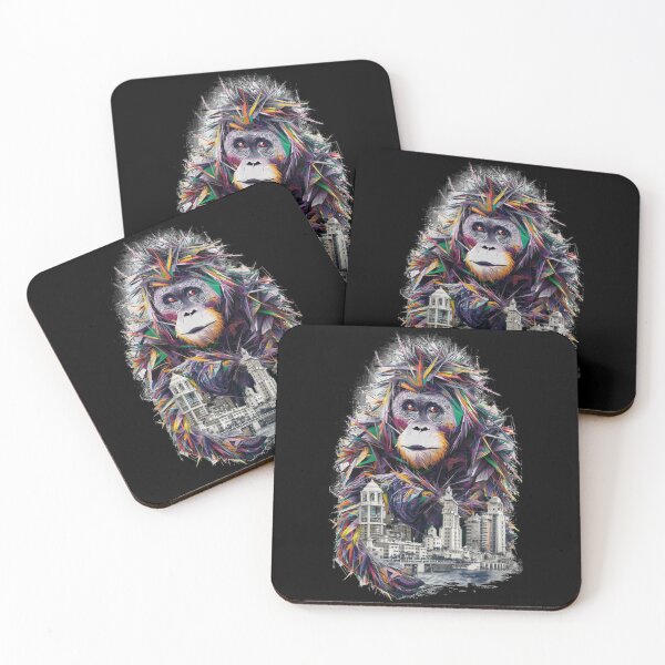 Item preview, Conceptual illustration- orangutan and city designed and sold by WildernessTints.