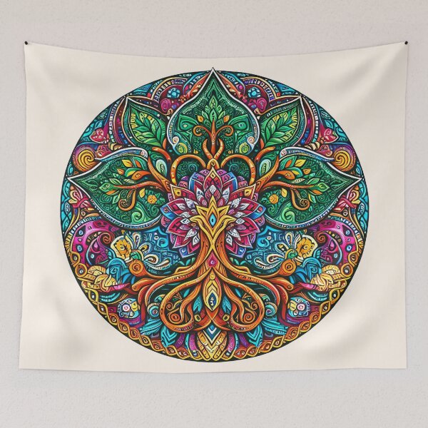 Item preview, Tree of Live Mandala designed and sold by Delemore Art.