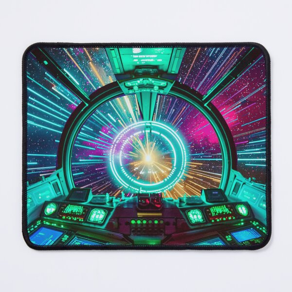 Item preview, Starship Cockpit in Hyperspace Leap Green designed and sold by Synthwave Poem.