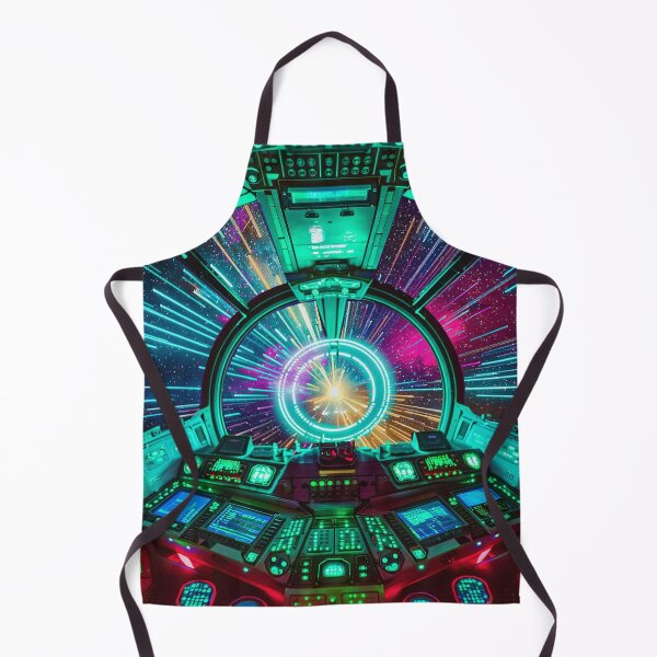Item preview, Starship Cockpit in Hyperspace Leap Green designed and sold by Synthwave Poem.