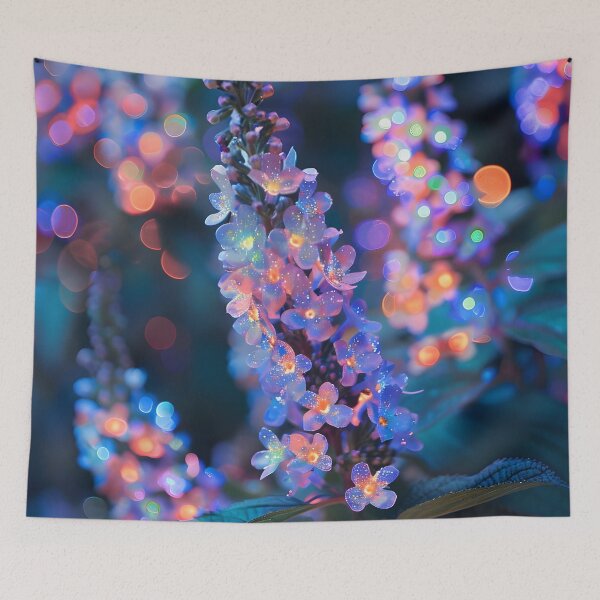 Item preview, Violet Butterfly Haven: Sparkling Bush designed and sold by AI-Only Creations.