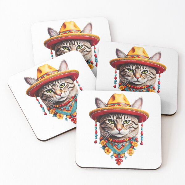 Item preview, Feline Fiesta: Cat with Sombrero V designed and sold by ArtistryTouch.